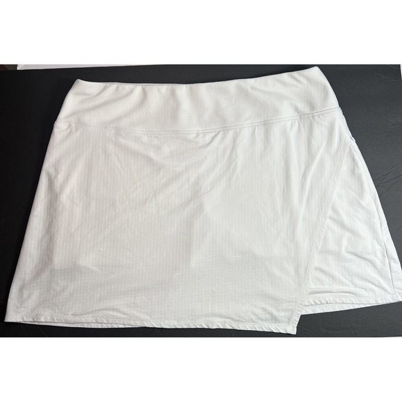 IBKUL Women's‎ Tennis Golf White Skirt Skort Size XLarge Zippered Pocket - Picture 1 of 9